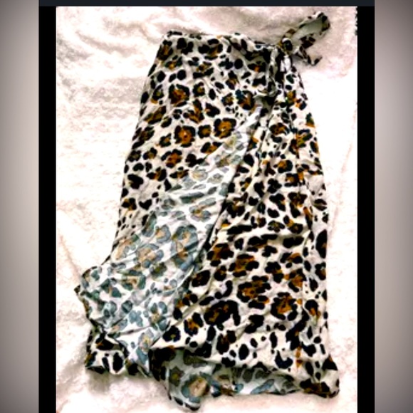 Urban Romantics wrap tie waist maxi skirt-animal print - Picture 1 of 2